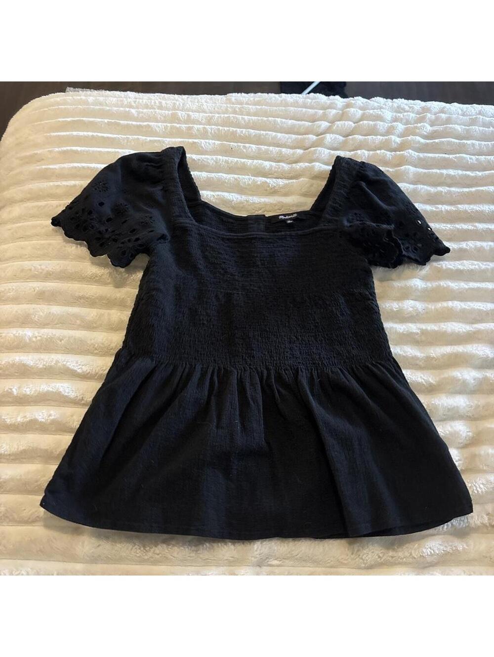 Madewell Women's Black and Navy Blous